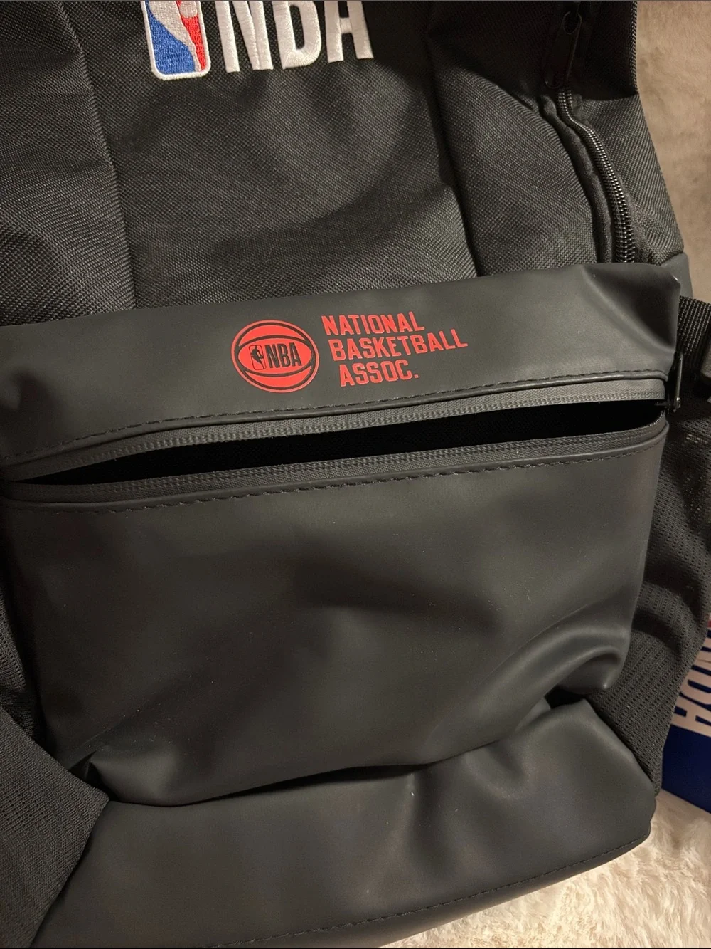 NBA Black Men's Backpack with Embroidered Logo